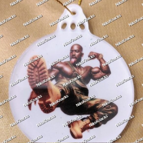 Purple and Gold Holiday Ornament Set – Boots, Bruhs & Iconic Phrase - Picture 6 of 13